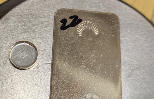 Judy Larson's Hearts and Flowers Charms - , Classic Wire Jewelry, Cutting, Cutting Tool, Cutters, Filing, Finishing, Butane Torch, Soldering, Solder, Design, The stamp used here measures approximately 9mm wide.